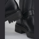 Low Heel Ankle Boots Heel 1 Cm Black Leather Eu 45