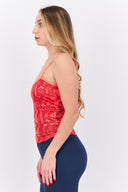 Adidas Originals Women's Fit Sleeveless Outdoor Top in Coral