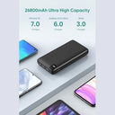 A Addtop - 26800mAh Power Bank, 22.5W Fast Charging, 4 Outputs, LCD Display