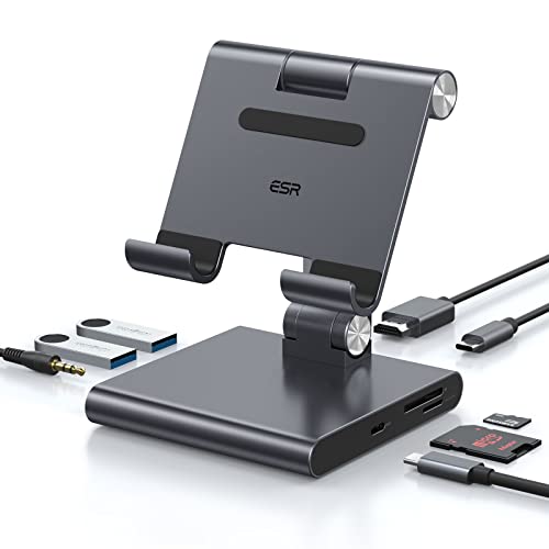 ESR - 8-In-1 Portable USB-C Hub With Adjustable Stand, 100W PD Charging, 4K HDMI
