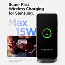 Spigen - ArcField PF2201 15W Wireless Charger, Durable Leather Design, Optimal Comfort