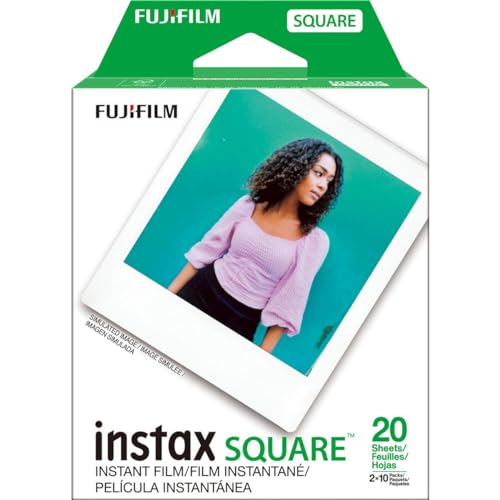 Fujifilm - Instax Square Twin Pack Film, 20 Exposures, Black