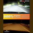 Cenmoll - H7 LED Headlight Bulb, 120W 24000LM, 600% Brightness, Adjustable Beam