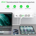 Darbony - 4-Way Power Strip with USB C, Surge Protection, 1.8m Cable