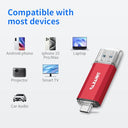 Thkailar - 128GB USB C Flash Drive with Type C & Type A Ports, Fast Data Transfer