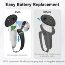 Amvr - Non-Slip Silicone Controller Grips for Meta/Oculus Quest 3, Adjustable Hand Strap