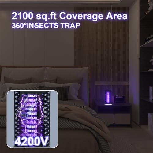 Bug Zapper - Powerful Electric Mosquito Zapper with LED Light for Indoor Use