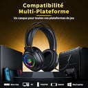 Tatybo - Wired Gaming Headset for PS5/PS4/Xbox Series X/S, Noise Cancelling Mic, LED Lights