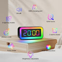 Wowlela - RGB Digital Alarm Clock with Double Alarm, Dimmable LED Display