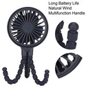 Septpenta - Rechargeable Mini Desktop Fan with Flexible Tripod, 3 Speeds, 360° Rotation, Quiet Operation