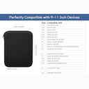 Dadanism - 9-11 Inch Tablet Sleeve Bag, Fits iPad 11th Gen, Galaxy Tab A9+, Durable Black Design