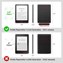 Ayotu - Durable Smart Cover for 6.8" Kindle Paperwhite, Auto Sleep/Wake, Black