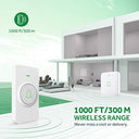 Hgfsgggreehy - Wireless Door Bell with 1000ft Range, 52 Melodies & LED Flash