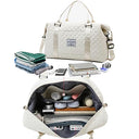 Keoferlo - Stylish Ivory White Duffel Bag, Spacious Gym Tote, Durable Design