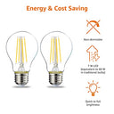 Amazon Basics - LED E27 Edison Screw Bulb, 7W, Warm White, Non Dimmable, Pack of 2