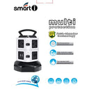Smarti - Tower Extension Lead with 6 Outlets, 2 USB-C, Surge Protection