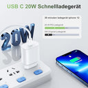 Kitminun - Fast Charger for iPhone 17/16 Pro, 20W USB-C with 2M Cable