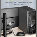 Mepsies - 6ft DisplayPort to HDMI Cable, 4K Resolution, Uni-Directional DP 1.2 to HDMI 1.4