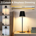 Liyabber - Dimmable Wireless LED Table Lamp, Rechargeable, Touch Control, IP44 Waterproof