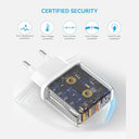 Tortoise Look - 20W Fast iPhone Charger with 2M USB C Nylon Cable, PD 3.0