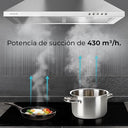 Cecotec Flux PM 604300 Stainless Steel Extractor Hood - Powerful Suction