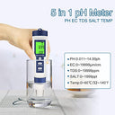 Gotmeet - 5 in 1 Digital pH Tester Pen with High Accuracy, ATC, EC, TDS, Temp