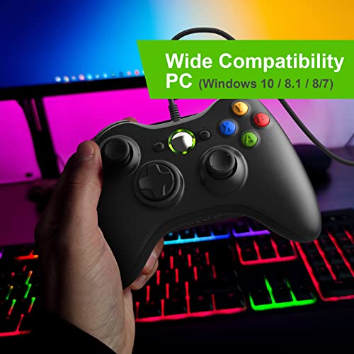 Diswoe - Wired Xbox 360/PC Controller Gamepad with USB Cable