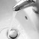 Relota - Stainless Steel Washbasin Plug, Odour-Proof, Anti-Clogging Sieve, Fits 34-38 mm