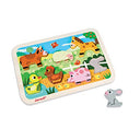 Explore Janod's Farm Chunky Puzzle featuring 7 adorable animal pieces. Perfect for little hands, this puzzle enhances fine motor skills and imaginative play.