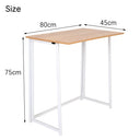 H&H Happy Home Foldable Computer Desk with Antique Style