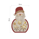 Emos - Wooden Luminous Santa Claus with 5 LEDs, Warm White Light, Battery Operated