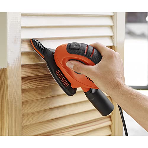 BLACK + DECKER - 55W Mouse Sander With 15 Accessories In Softbag