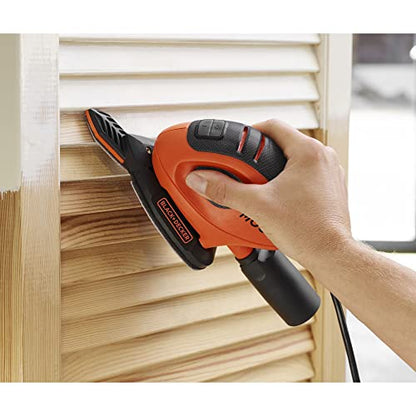BLACK + DECKER - 55W Mouse Sander With 15 Accessories In Softbag
