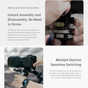 FALCAM - F38 Quick Release Plate Kit with 1/4" to 3/8" Screw, Compatible with 38mm Mounting Adapter for Tripods and Stabilizers