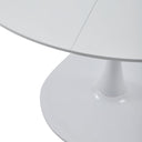 GrandCA HOME 110cm Round Dining Table in White