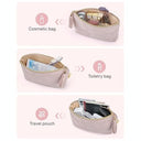 Bagsmart - Elegant Small Cosmetic Bag, Waterproof Makeup Organizer, Zipper Pouch, Great Gift for Women