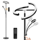 Antenlicht Dimmable Black Floor Lamp with Flexible Reading Light