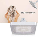 Tyenaza - 6 Inch Square LED Shower Head with 3 Color Changing Lights, Soft Rubber Nozzle