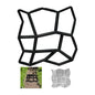 Relaxdays - Paving Mould 9 Chambers, 3.5 x 35 cm, Garden Stepping Stones, Black