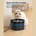 Giotohun - 2L Cat Water Fountain with 6 Filters & 3 Foam Filters, Black