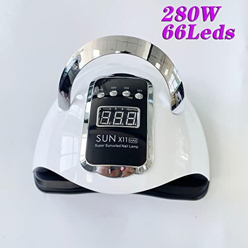AAPIE - Portable 66 LED UV Nail Lamp 280W Gel Polish Dryer with Auto Sensor