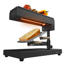 Experience the Cecotec 600W Raclette Grill with wood and steel design. Perfect for quick cheese melting and grilling. Ideal for family gatherings and parties!