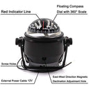 Detuck - Marine Dashboard Compass with Night Lighting & Dash Mount Design
