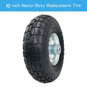 Hongfufu 10" Pneumatic Heavy-Duty Wheel For Hand Trucks & Lawn Mowers - Easy Installation