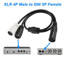 Xmsjsiy - MIDI 5 Pin DIN to XLR Splitter Y Adapter Cable, 50cm Length, Dual MIDI Output for Keyboards and Synthesizers