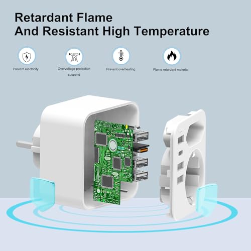Acabuma - Double Plug USB Socket with Type C and 3 USB Ports