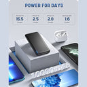 Fahefana Power Bank Ultra Slim 10000 Mah Compatible With Iphone 15 - Lightweight & Portable