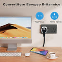 Towkom - UK to EU Travel Adapter, 2-Piece Set, Child Safety, Type G Compatible