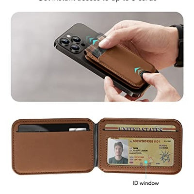 Esr - HaloLock Magnetic Wallet, Vegan Leather, Fits iPhone 12-16, 3-Card Holder