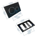 Lychee Light - Flushing Plate with Dual Flush, Fits Geberit Sigma 20, Black & Silver